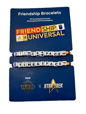 Doctor Who "Time & Space" Friendship Bracelet Set - TWO Matching Bracelets